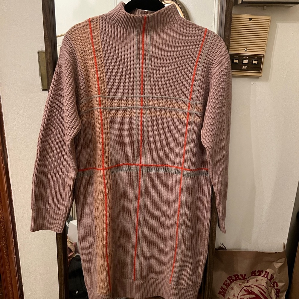 Anthropologie Plaid Sweater Dress - Picture 2 of 7